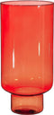 Mica Decorations Fallon Vaas - 24x24x50 cm - Glas - Rood