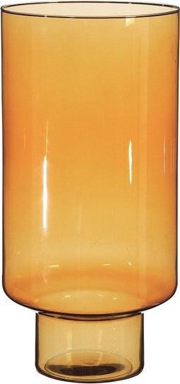 Mica Decorations Fallon Vaas - 24x24x50 cm - recycled Glas - Bruin