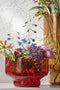 Mica Decorations Fallon Vaas - 29x29x20 cm - Glas - Rood