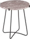 Mica Decorations Farah Bijzettafel - H45 x Ø43 cm - Metaal - Lichtbruin