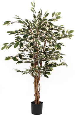 Mica Decorations Ficus Kunstplant - H110 x Ø70 cm - Groen Bont