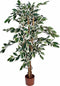 Mica Decorations Ficus Kunstplant - H110 x Ø70 cm - Groen Bont