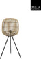 Mica Decorations Figo Vloerlamp - H76,5 x Ø32,5 cm - Bamboe - Bruin