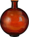 Mica Decorations Firenza Fles Vaas - H42 x Ø34 cm - Gerecycled Glas - Donkerbruin