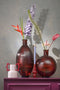 Mica Decorations Firenza Fles Vaas - H42 x Ø34 cm - Gerecycled Glas - Donkerbruin