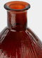 Mica Decorations Firenza Fles Vaas - H59 x Ø29 cm - Gerecycled Glas - Donkerbruin