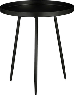 Mica Decorations Flores Bijzettafel - H44 x Ø40 cm - Metaal - Zwart