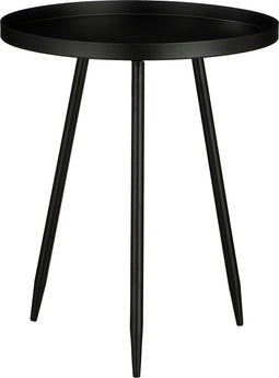 Mica Decorations Flores Bijzettafel - H49 x Ø42 cm - Metaal - Zwart