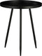 Mica Decorations Flores Bijzettafel - H49 x Ø42 cm - Metaal - Zwart