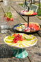 Mica Decorations Flower Cake Stand - H10,5 x Ø21 cm - Dolomite - Yellow