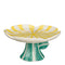 Mica Decorations Flower Cake Stand - H10,5 x Ø21 cm - Dolomite - Yellow