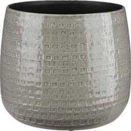 Mica Decorations Floyd Bloempot - H23,5 x Ø28 cm - Grijs