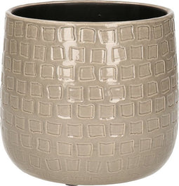 Mica Decorations Floyd Bloempot - H30 x Ø32 cm - Grijs