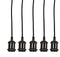 Mica Decorations Fuga Hanglamp - Set van 5 - L150 x Ø15 cm - Zwart