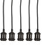 Mica Decorations Fuga Hanglamp - Set van 5 - L150 x Ø15 cm - Zwart