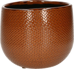 Mica Decorations Gabriel Bloempot - H14 x Ø16 cm - Keramiek - Oker