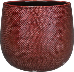 Mica Decorations Gabriel Bloempot - H19 x Ø21 cm - Keramiek - Bordeaux