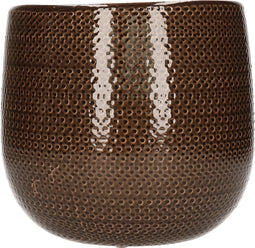 Mica Decorations Gabriel Bloempot - H19 x Ø21 cm - Keramiek - Grijs