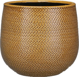 Mica Decorations Gabriel Bloempot - H19 x Ø21 cm - Keramiek - Oker