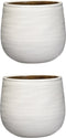 Mica Decorations Gabriel Bloempot - H19 x Ø21 cm - Keramiek - Wit