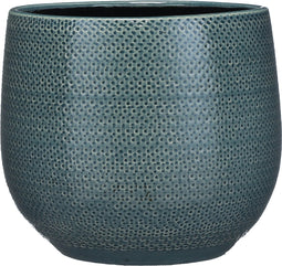 Mica Decorations Gabriel Bloempot - H20 x Ø25 cm - Keramiek - Blauw
