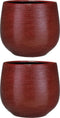 Mica Decorations Gabriel Bloempot - H20 x Ø25 cm - Keramiek - Bordeaux