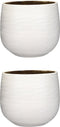Mica Decorations Gabriel Bloempot - H20 x Ø25 cm - Keramiek - Wit