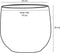 Mica Decorations Gabriel Bloempot - H20 x Ø25 cm - Keramiek - Wit