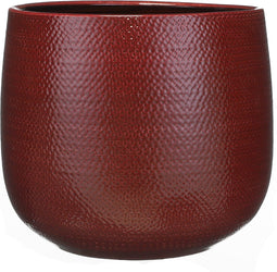 Mica Decorations Gabriel Bloempot - H25 x Ø29 cm - Keramiek - Bordeaux