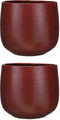 Mica Decorations Gabriel Bloempot - H25 x Ø29 cm - Keramiek - Bordeaux