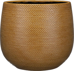 Mica Decorations Gabriel Bloempot - H25 x Ø29 cm - Keramiek - Oker