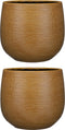 Mica Decorations Gabriel Bloempot - H25 x Ø29 cm - Keramiek - Oker