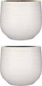 Mica Decorations Gabriel Bloempot - H25 x Ø29 cm - Keramiek - Wit
