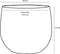Mica Decorations Gabriel Bloempot - H25 x Ø29 cm - Keramiek - Wit