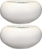 Mica Decorations Gabriel Plantenschaal - H16 x Ø32 cm - Keramiek - Wit