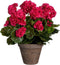 Mica Decorations Geranium Kunstplant - 27x27x41 cm - Donkerroze