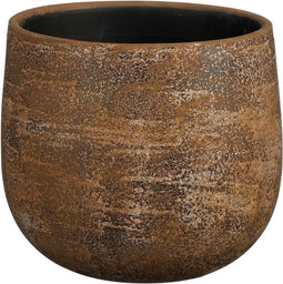 Mica Decorations Giovanni Bloempot - 18x18x16 cm - Keramiek - Roest