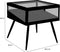 Mica Decorations Glenn Bijzettafel - L38 x B40,5 x H38 cm - Metaal/Glas - Zwart