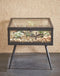 Mica Decorations Glenn Bijzettafel - L38 x B40,5 x H38 cm - Metaal/Glas - Zwart