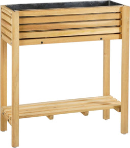 Mica Decorations Glenwood Plantenbak Rechthoek voor Buiten - L70 x B30 x H75 cm - Acaciahout - Bruin