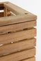Mica Decorations Glenwood Plantenbak Vierkant op Wielen voor Buiten - L35 x B35 x H35 cm - Acaciahout - Bruin