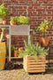 Mica Decorations Glenwood Plantenbak Vierkant op Wielen voor Buiten - L35 x B35 x H35 cm - Acaciahout - Bruin