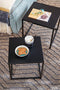 Mica Decorations Goa Bijzettafel - Set van 2 - L35 x B35 x H33 cm - Metaal - Zwart