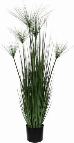 Mica Decorations - gras pluim kunstplant - groen - H127 x D17 cm