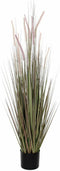 Mica Decorations - gras pluim kunstplant - groen/paars - H150 x D60 cm