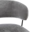 Mica Decorations Grazi Bank - L124 x B66 x H69 cm - Fluweel - Lichtgrijs