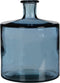 Mica Decorations Guan Fles Vaas - H26 x Ø21 cm - Gerecycled Glas - Blauw