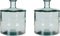 Mica Decorations Guan Fles Vaas - H26 x Ø21 cm - Glas - Set van 2