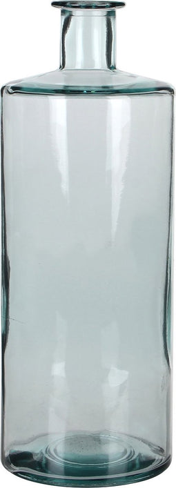 Mica Decorations Guan Fles Vaas - H40 x Ø15 cm - Gerecycled Glas - Transparant