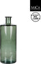 Mica Decorations Guan Fles Vaas - H40 x Ø15 cm - Gerecycled Glas - Groen